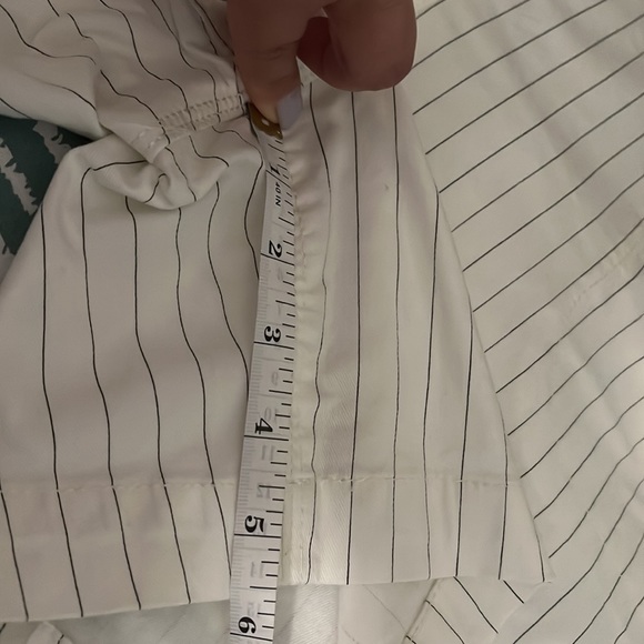 Westbound cream pinstripe mid rise shorts - Picture 5 of 5